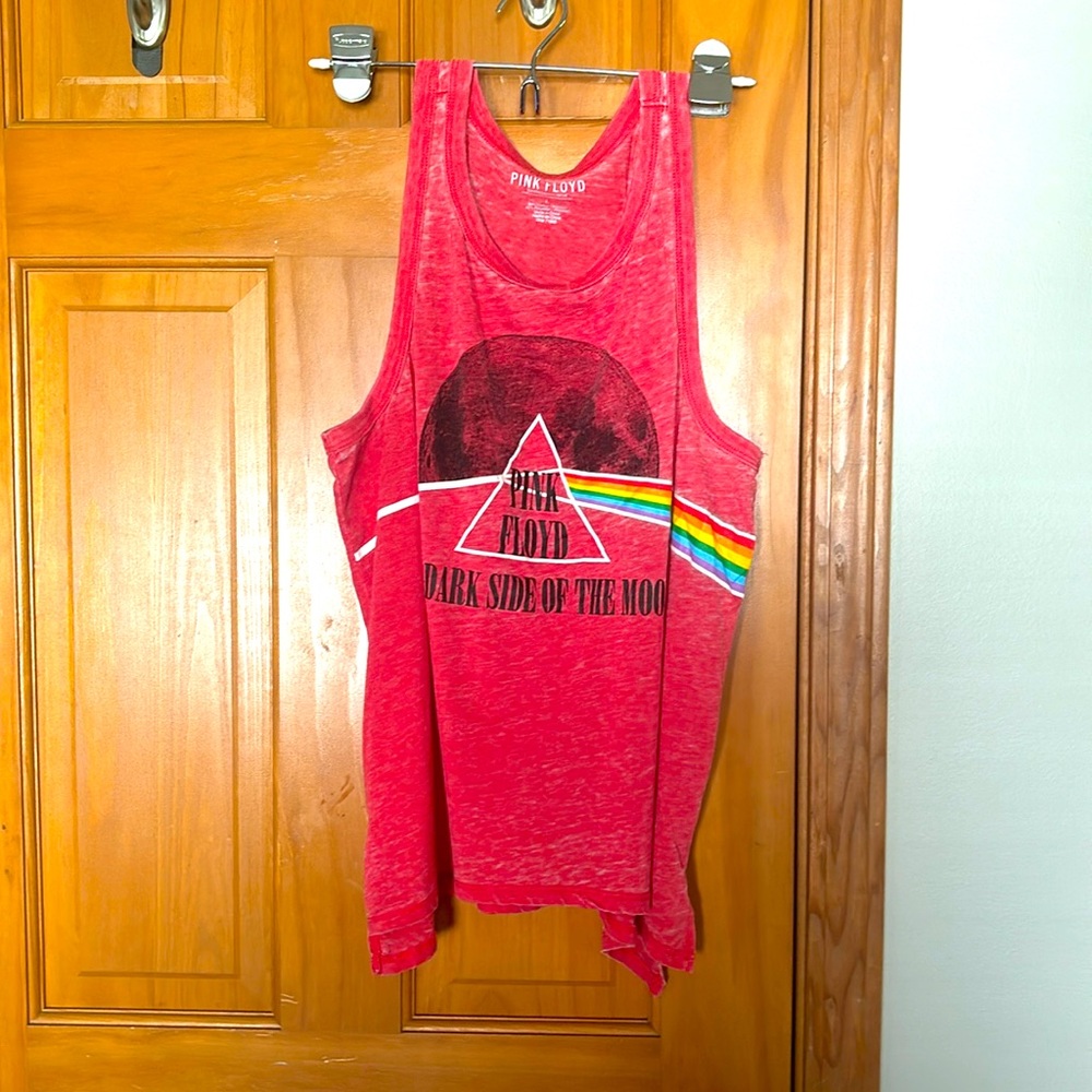 Pink Floyd, dark side of the moon tank top red with razorback L